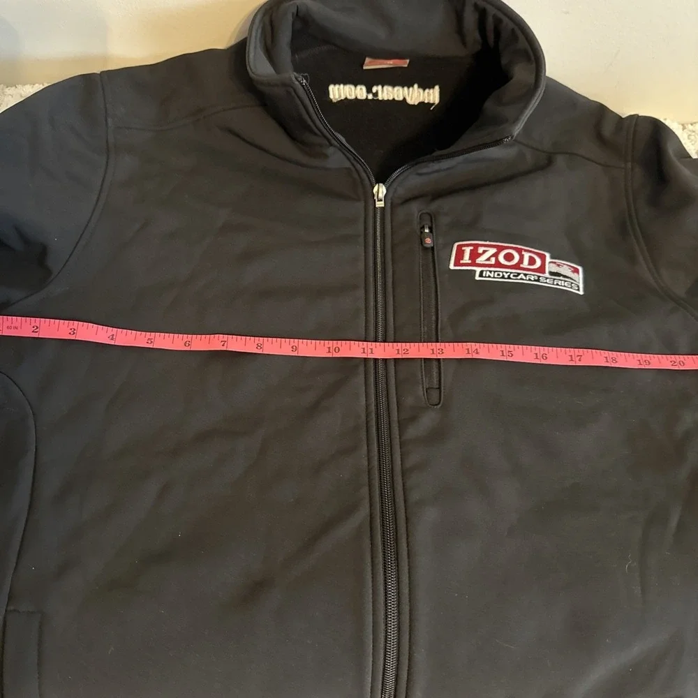 Izod Indycar Series Mens Full Zip Jacket L Racing Sports Pockets Utility